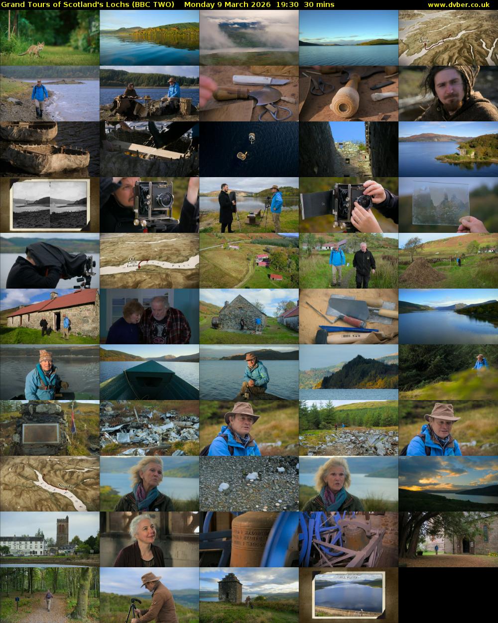 Grand Tours of Scotland's Lochs (BBC TWO) Monday 9 March 2026 19:30 - 20:00