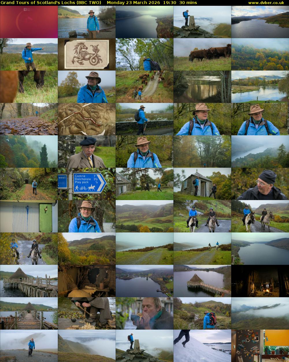 Grand Tours of Scotland's Lochs (BBC TWO) Monday 23 March 2026 19:30 - 20:00