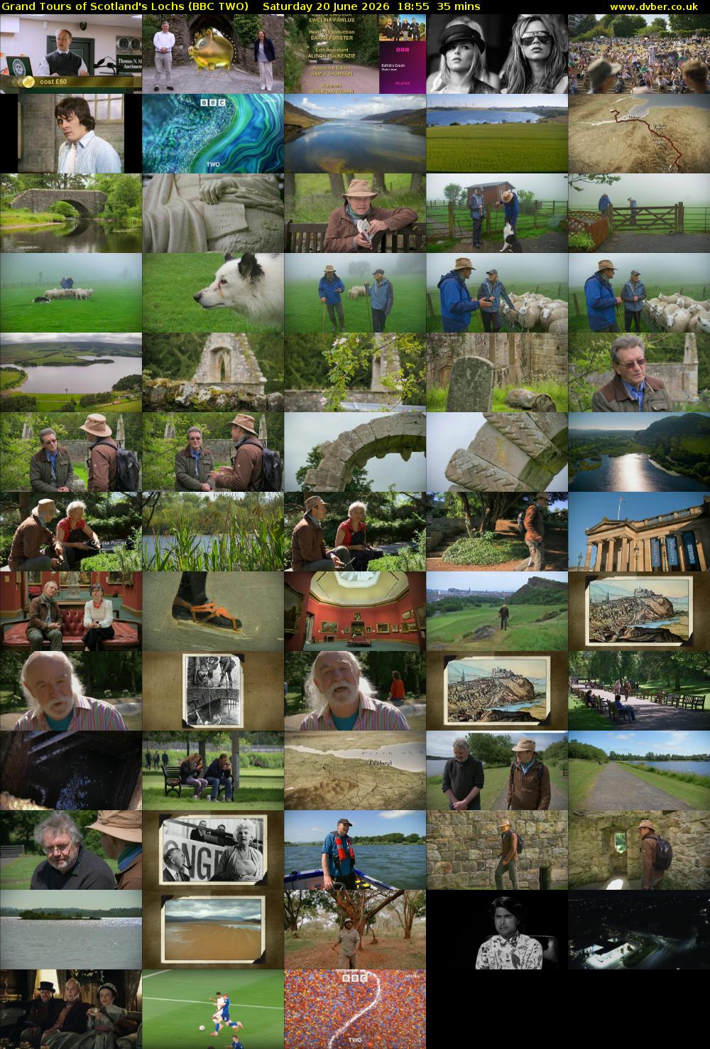 Grand Tours of Scotland's Lochs (BBC TWO) Saturday 20 June 2026 18:55 - 19:30