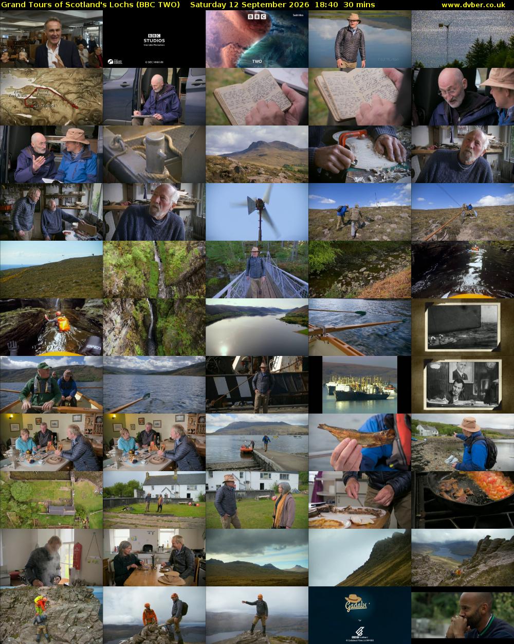 Grand Tours of Scotland's Lochs (BBC TWO) Saturday 12 September 2026 18:40 - 19:10