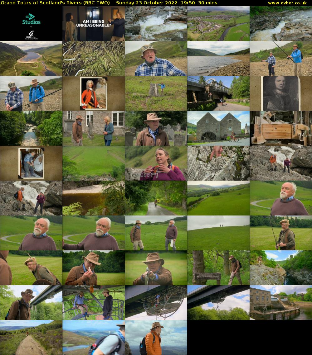 Grand Tours of Scotland's Rivers (BBC TWO) Sunday 23 October 2022 19:50 - 20:20
