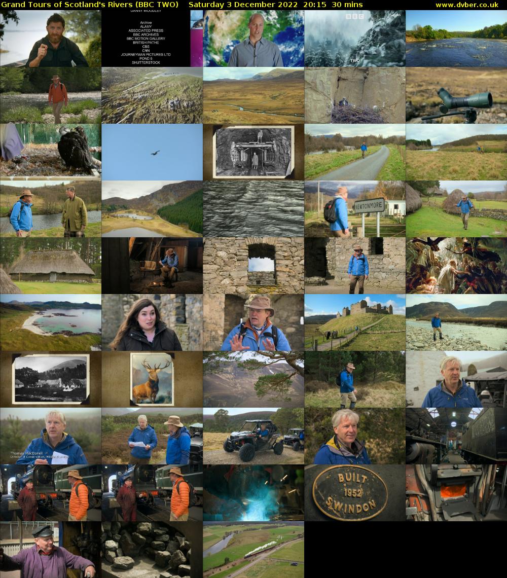 Grand Tours of Scotland's Rivers (BBC TWO) Saturday 3 December 2022 20:15 - 20:45