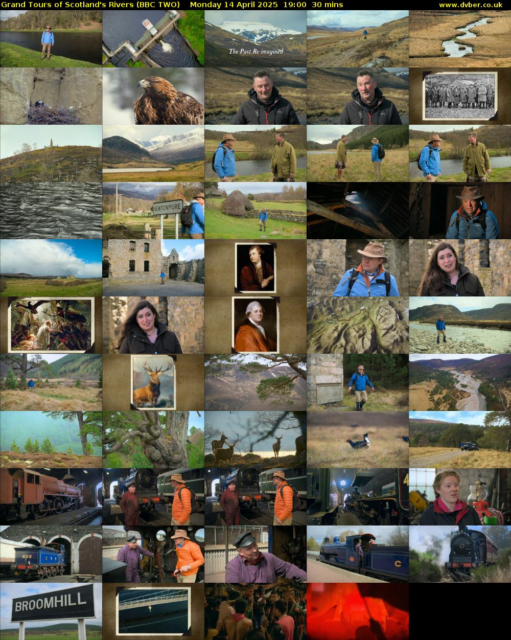 Grand Tours of Scotland's Rivers (BBC TWO) Monday 14 April 2025 19:00 - 19:30