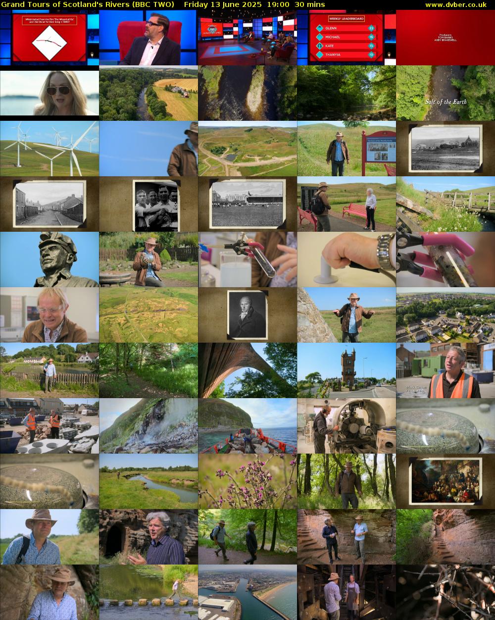 Grand Tours of Scotland's Rivers (BBC TWO) Friday 13 June 2025 19:00 - 19:30