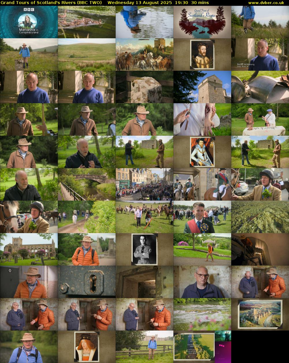 Grand Tours of Scotland's Rivers (BBC TWO) Wednesday 13 August 2025 19:30 - 20:00