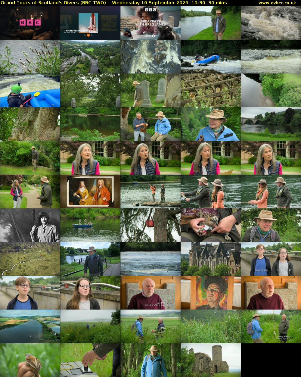 Grand Tours of Scotland's Rivers (BBC TWO) Wednesday 10 September 2025 19:30 - 20:00