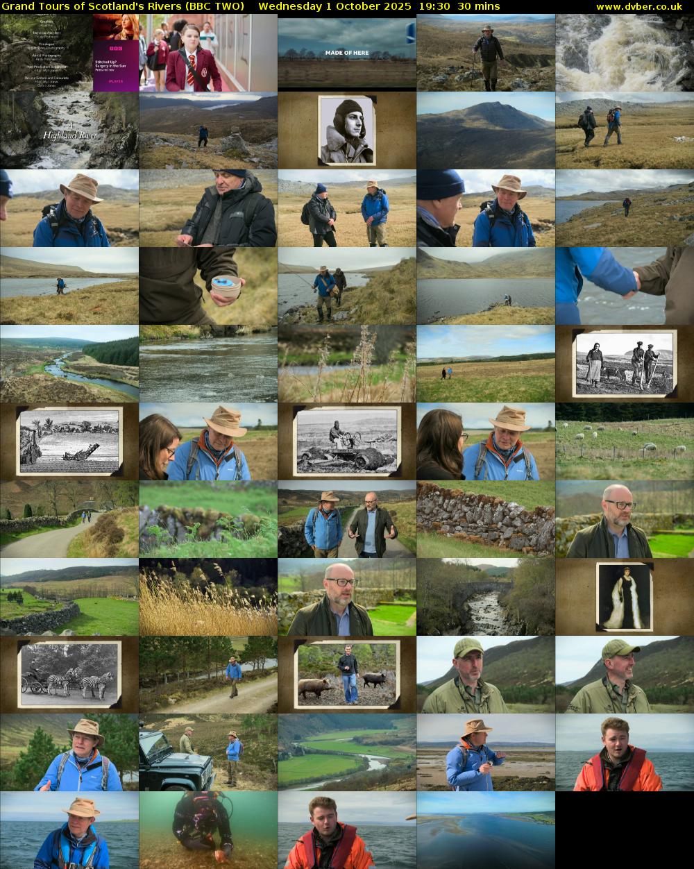 Grand Tours of Scotland's Rivers (BBC TWO) Wednesday 1 October 2025 19:30 - 20:00