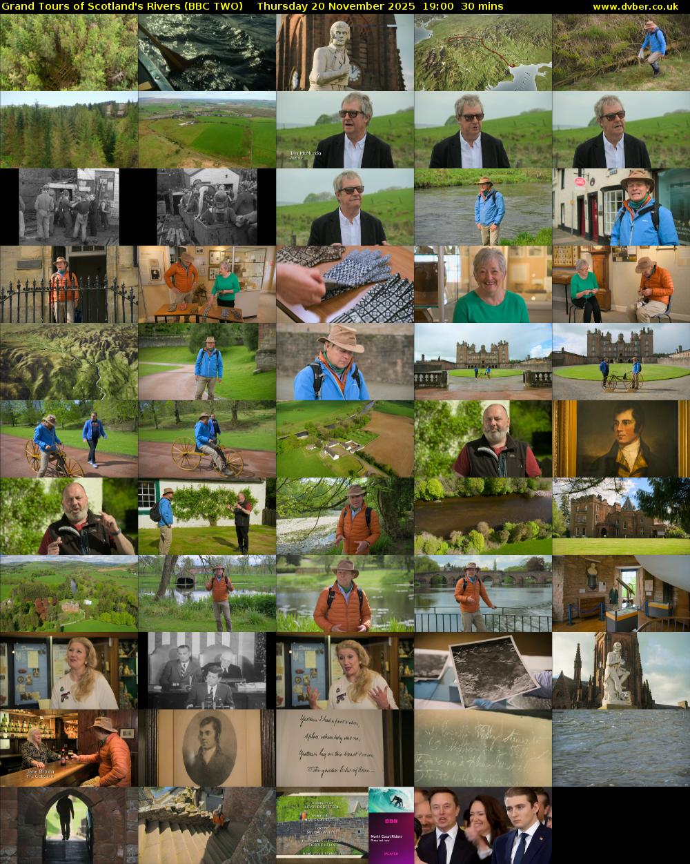 Grand Tours of Scotland's Rivers (BBC TWO) Thursday 20 November 2025 19:00 - 19:30