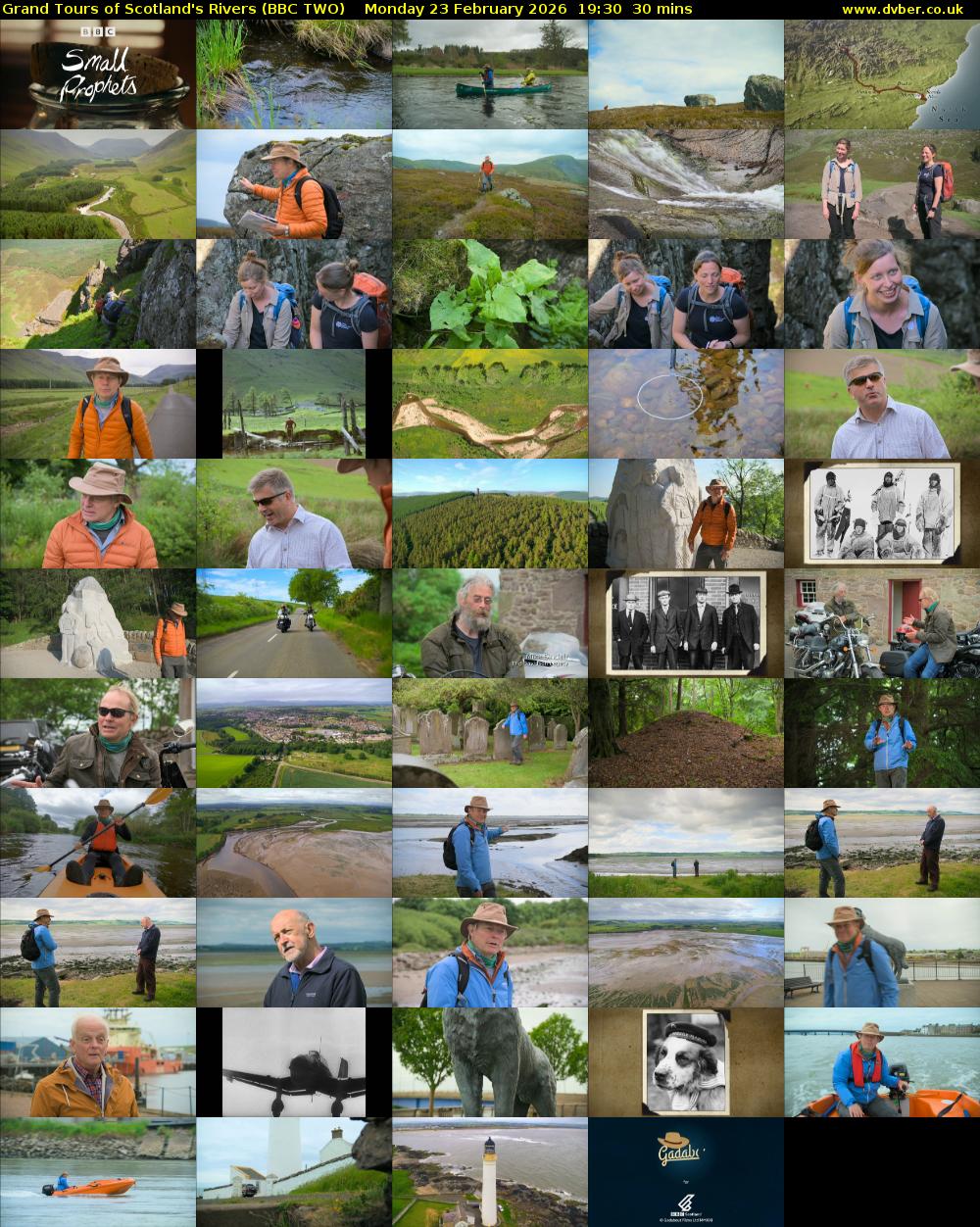 Grand Tours of Scotland's Rivers (BBC TWO) Monday 23 February 2026 19:30 - 20:00