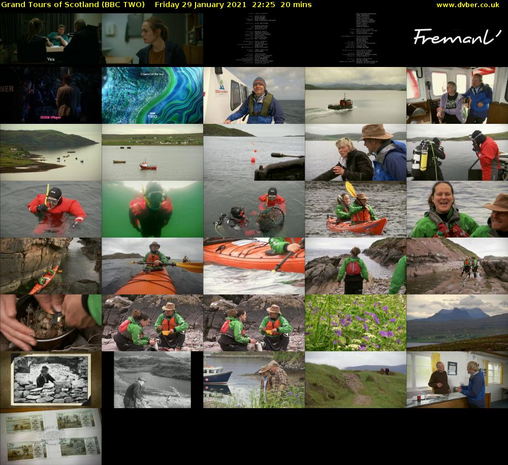Grand Tours of Scotland (BBC TWO) Friday 29 January 2021 22:25 - 22:45