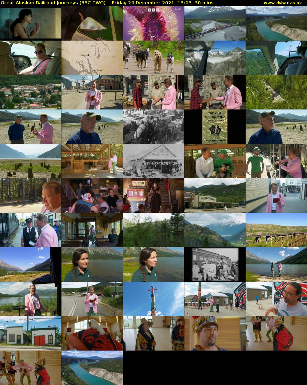 Great Alaskan Railroad Journeys (BBC TWO) Friday 24 December 2021 13:05 - 13:35