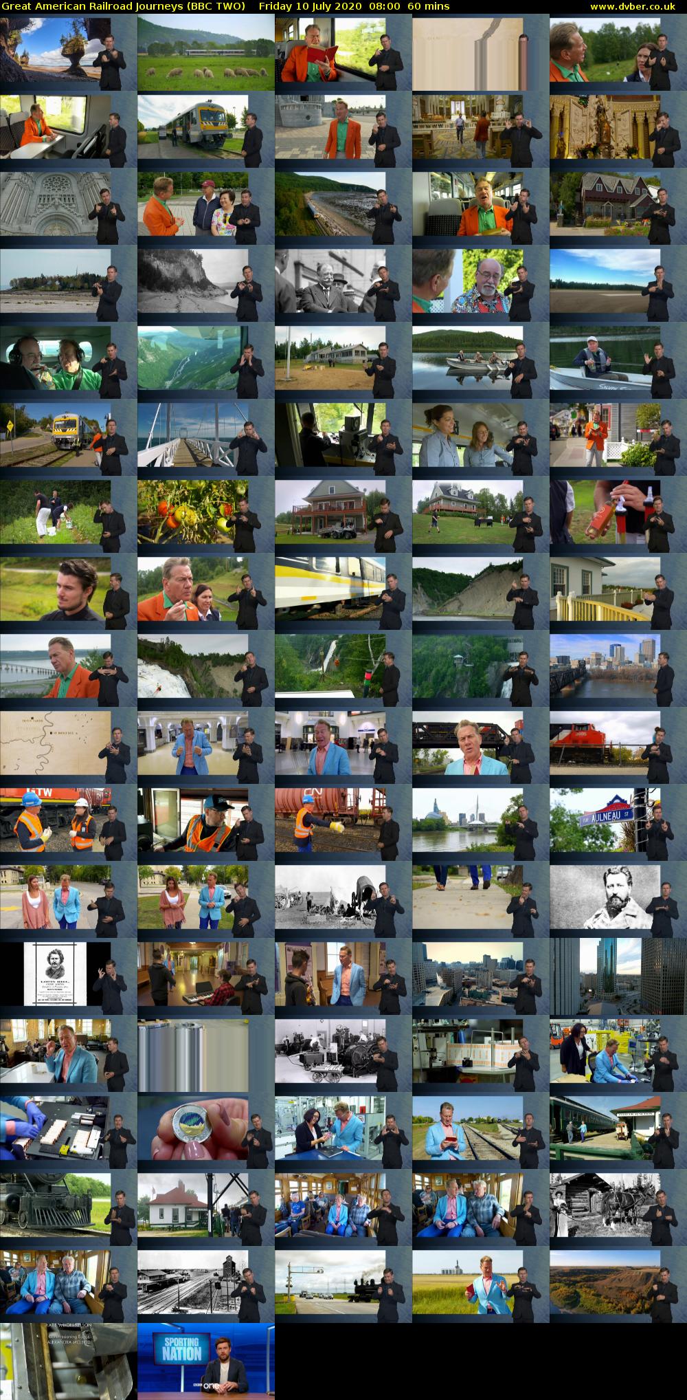 Great American Railroad Journeys (BBC TWO) Friday 10 July 2020 08:00 - 09:00