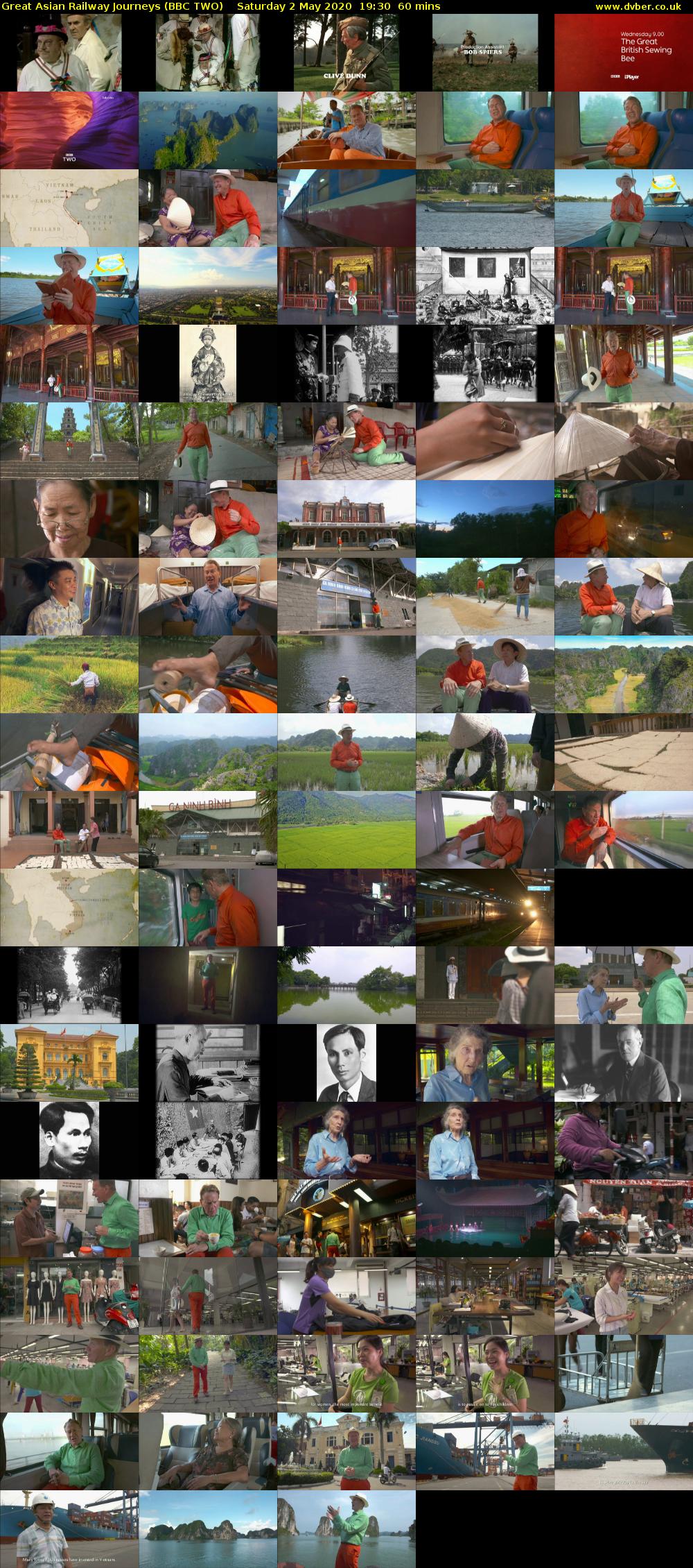 Great Asian Railway Journeys (BBC TWO) Saturday 2 May 2020 19:30 - 20:30