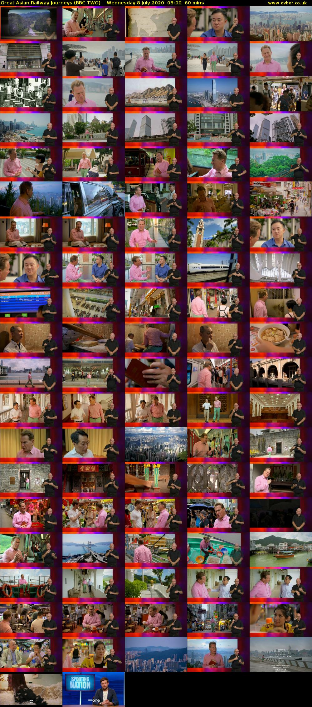 Great Asian Railway Journeys (BBC TWO) Wednesday 8 July 2020 08:00 - 09:00