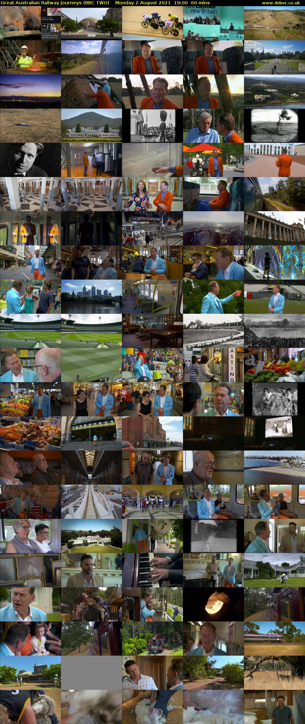 Great Australian Railway Journeys (BBC TWO) Monday 2 August 2021 19:00 - 20:00