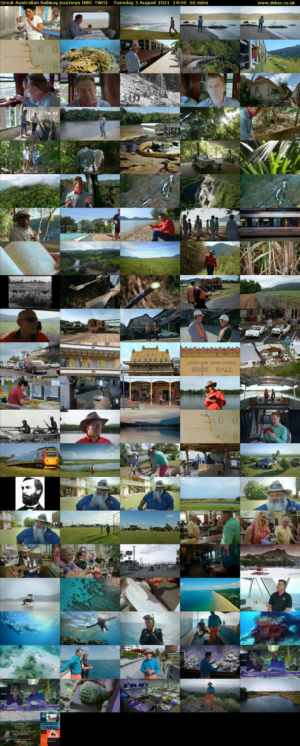 Great Australian Railway Journeys (BBC TWO) Tuesday 3 August 2021 19:00 - 20:00