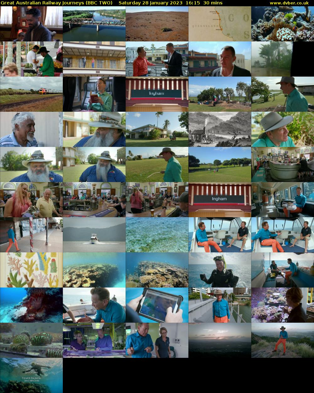 Great Australian Railway Journeys (BBC TWO) Saturday 28 January 2023 16:15 - 16:45