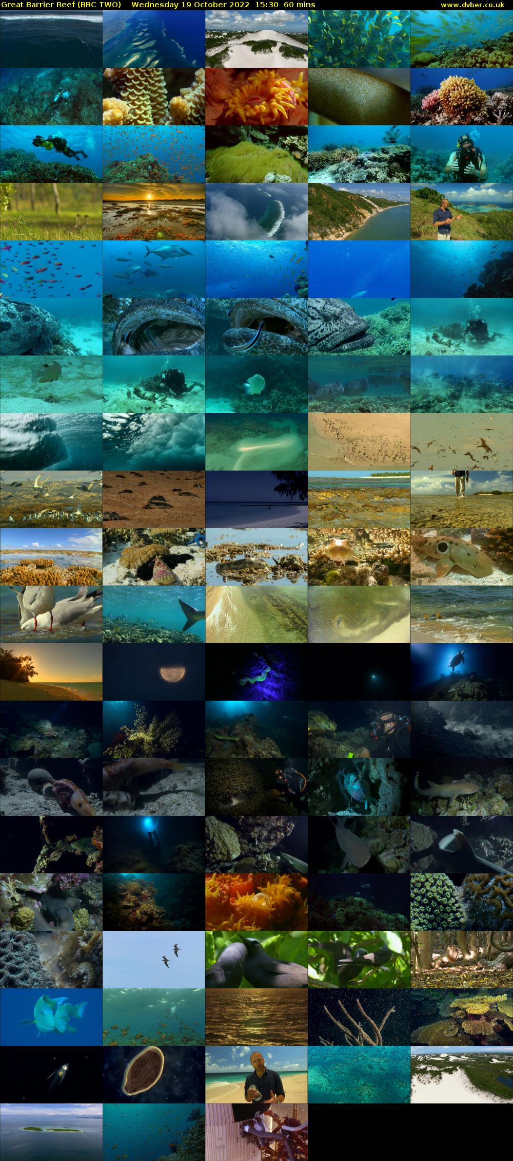 Great Barrier Reef (BBC TWO) Wednesday 19 October 2022 15:30 - 16:30