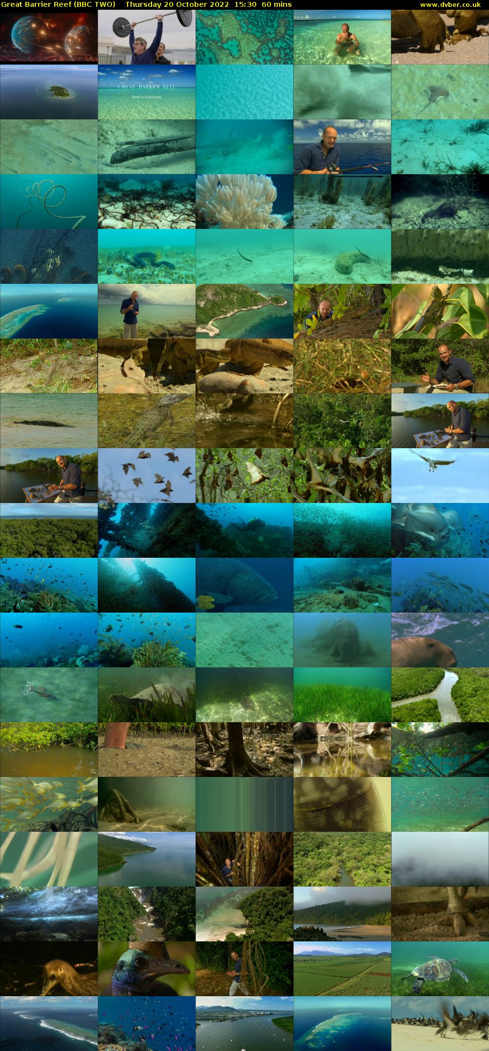 Great Barrier Reef (BBC TWO) Thursday 20 October 2022 15:30 - 16:30