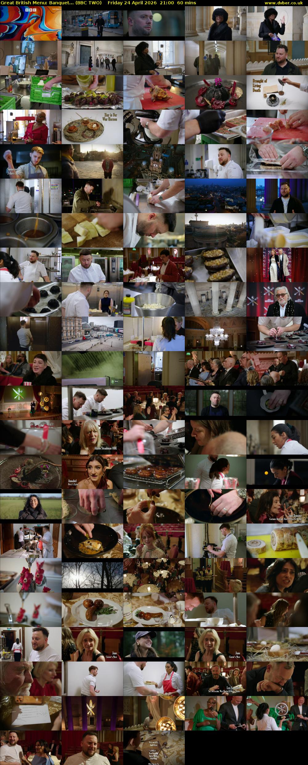 Great British Menu: Banquet... (BBC TWO) Friday 24 April 2026 21:00 - 22:00
