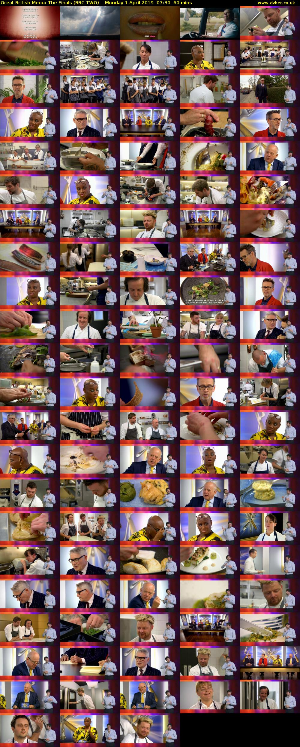 Great British Menu: The Finals (BBC TWO) Monday 1 April 2019 07:30 - 08:30