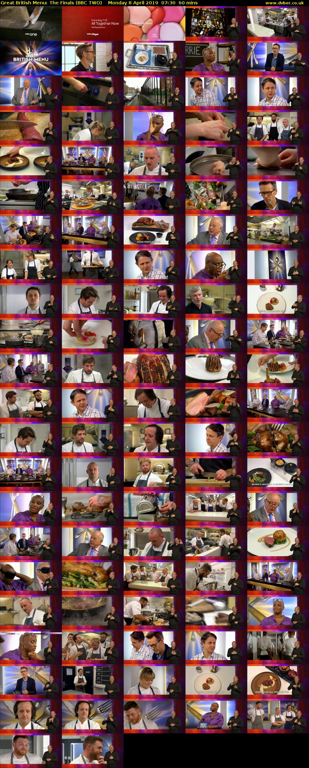 Great British Menu: The Finals (BBC TWO) Monday 8 April 2019 07:30 - 08:30