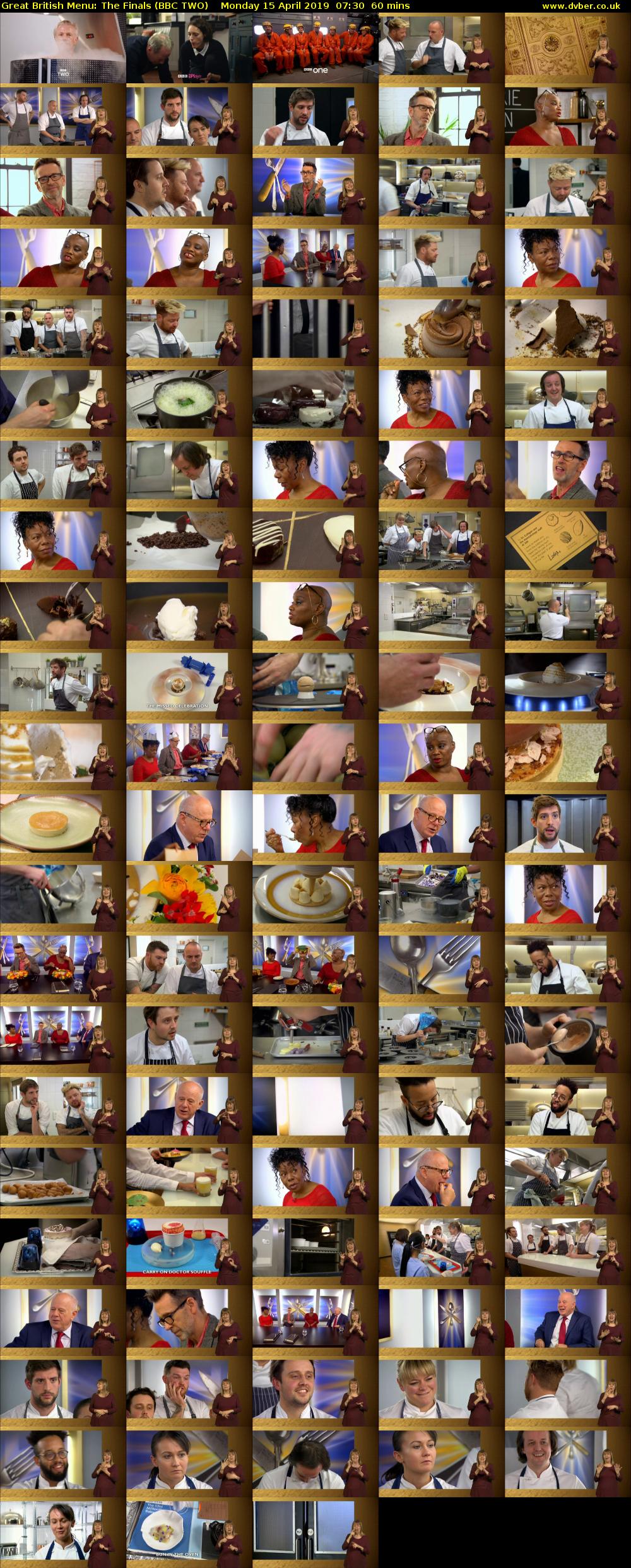 Great British Menu: The Finals (BBC TWO) Monday 15 April 2019 07:30 - 08:30