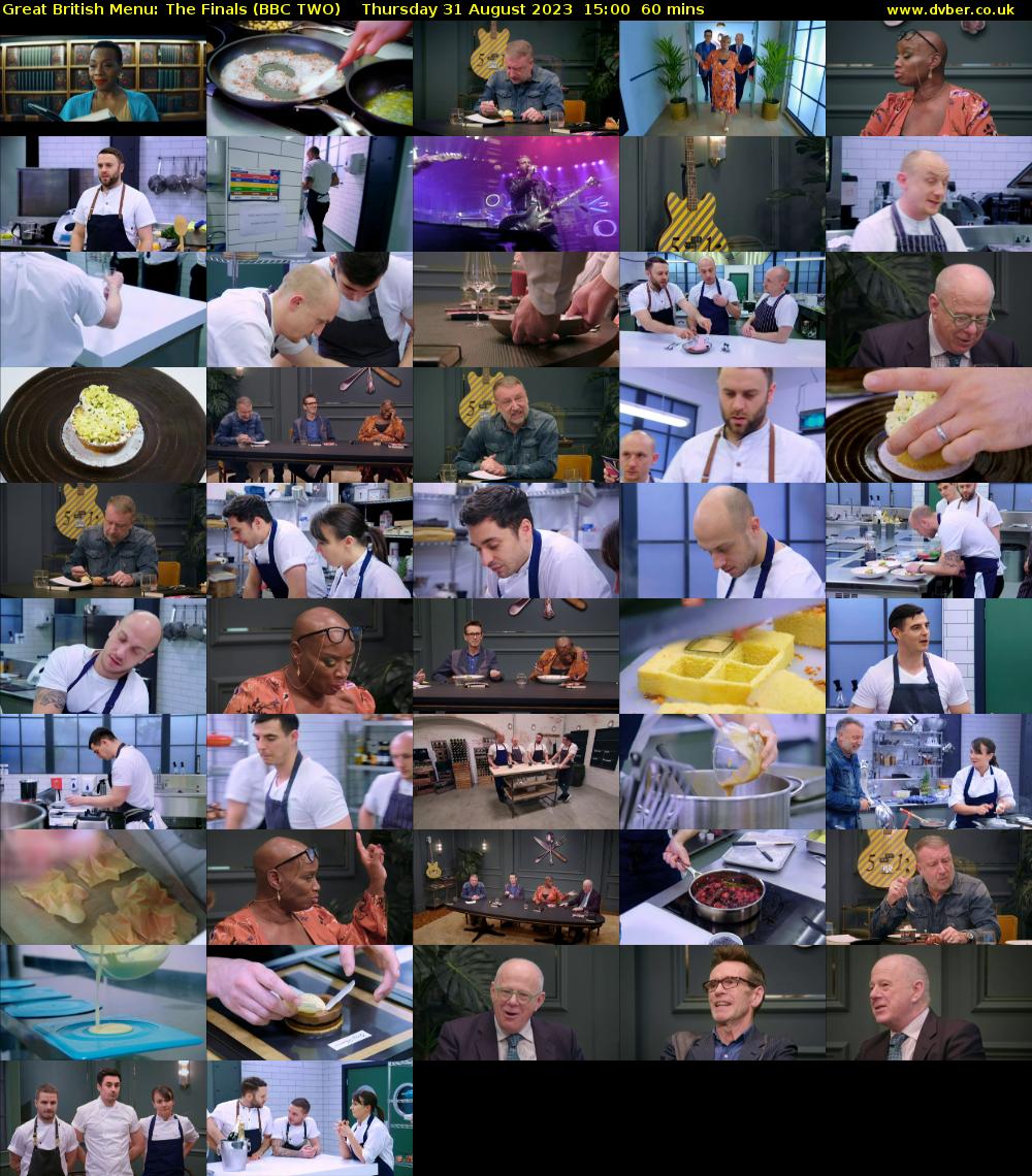 Great British Menu: The Finals (BBC TWO) Thursday 31 August 2023 15:00 - 16:00