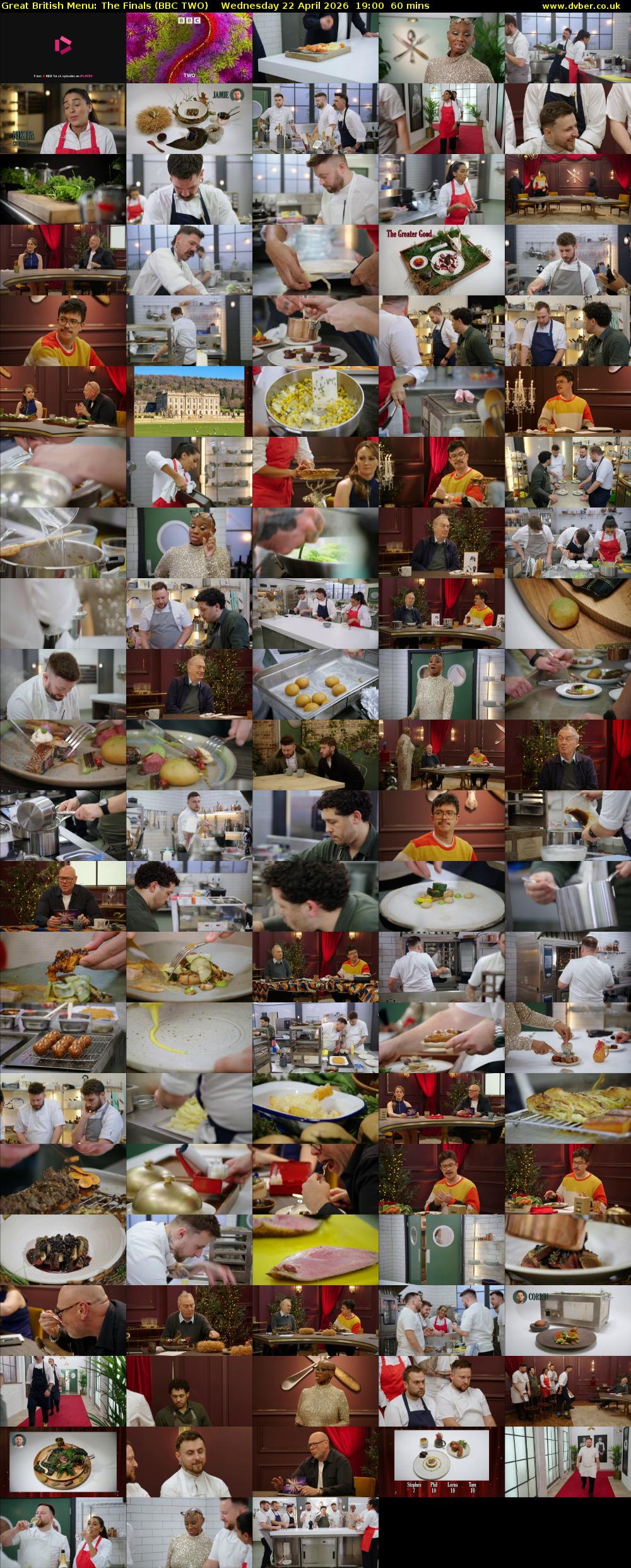 Great British Menu: The Finals (BBC TWO) Wednesday 22 April 2026 19:00 - 20:00