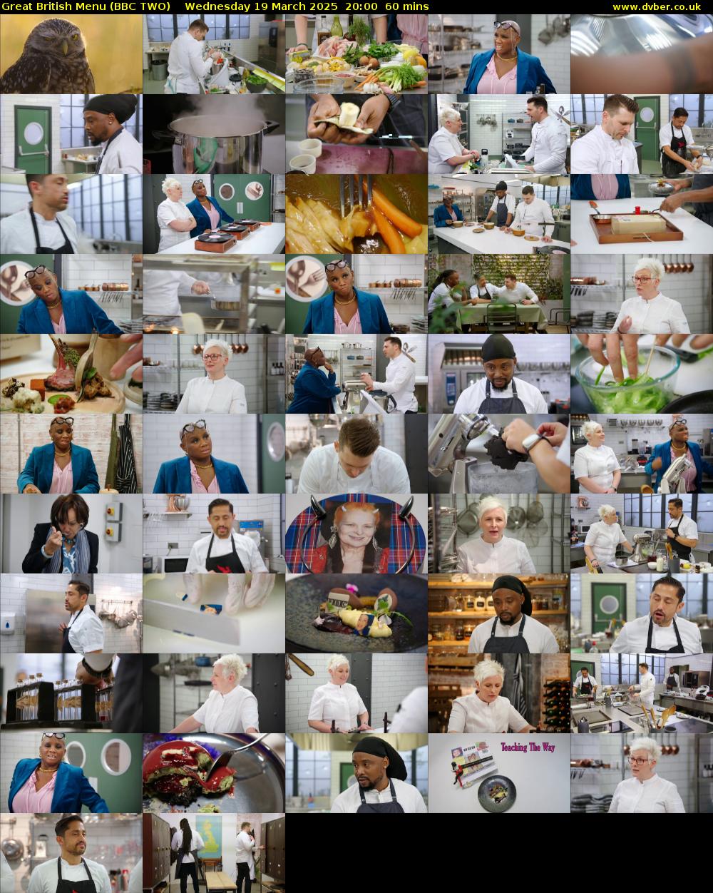 Great British Menu (BBC TWO) Wednesday 19 March 2025 20:00 - 21:00