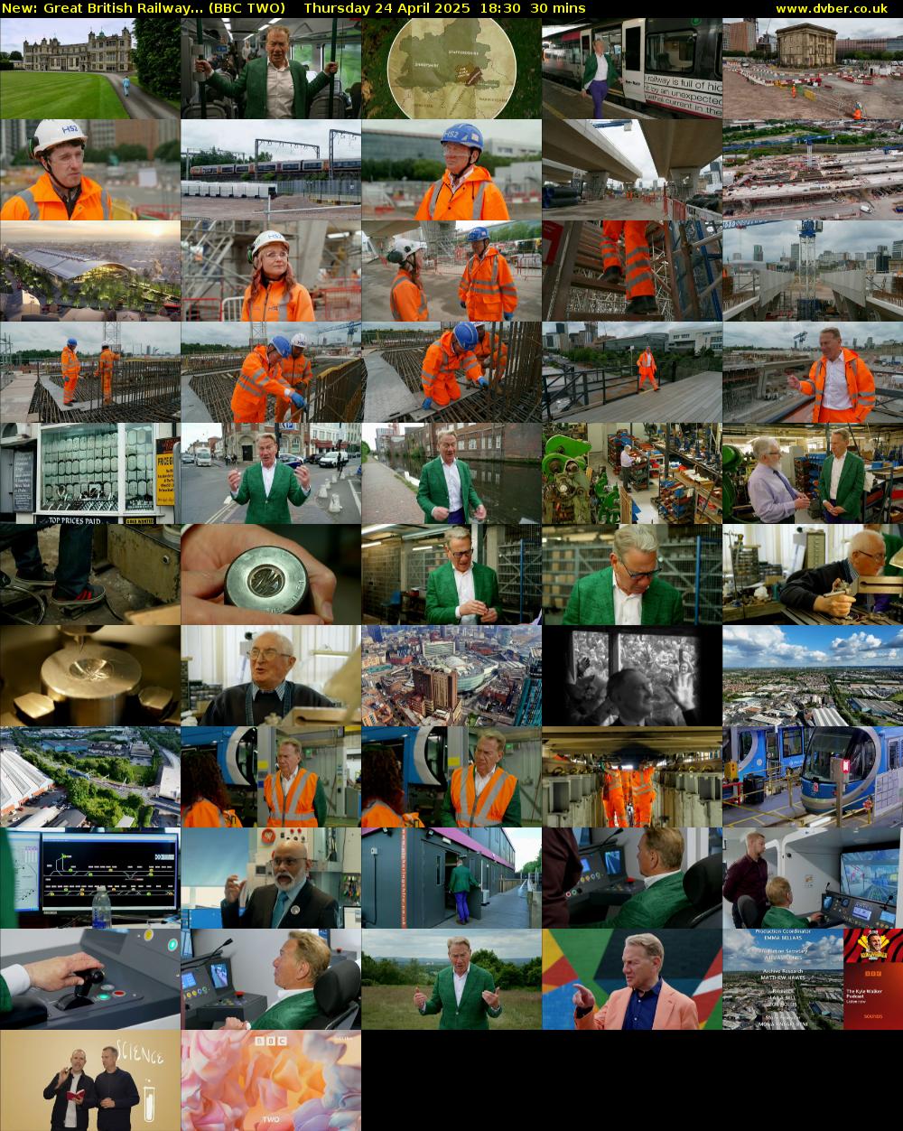 Great British Railway... (BBC TWO) Thursday 24 April 2025 18:30 - 19:00