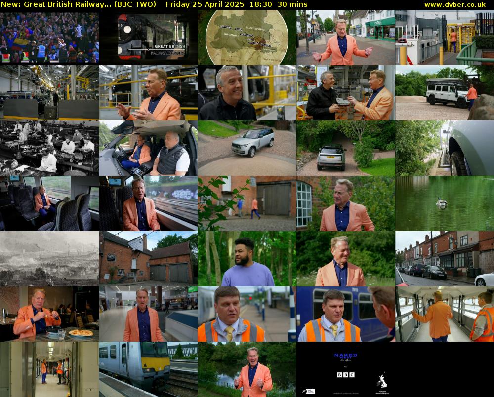 Great British Railway... (BBC TWO) Friday 25 April 2025 18:30 - 19:00