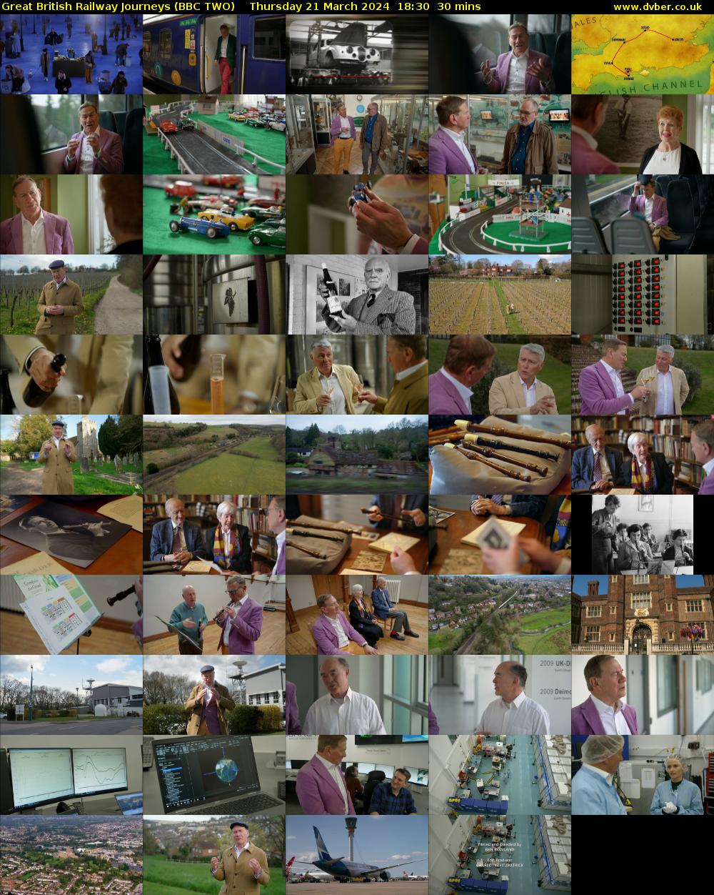 Great British Railway Journeys (BBC TWO) Thursday 21 March 2024 18:30 - 19:00