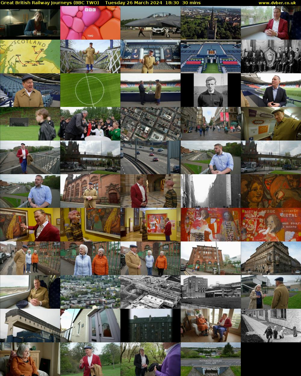 Great British Railway Journeys (BBC TWO) Tuesday 26 March 2024 18:30 - 19:00