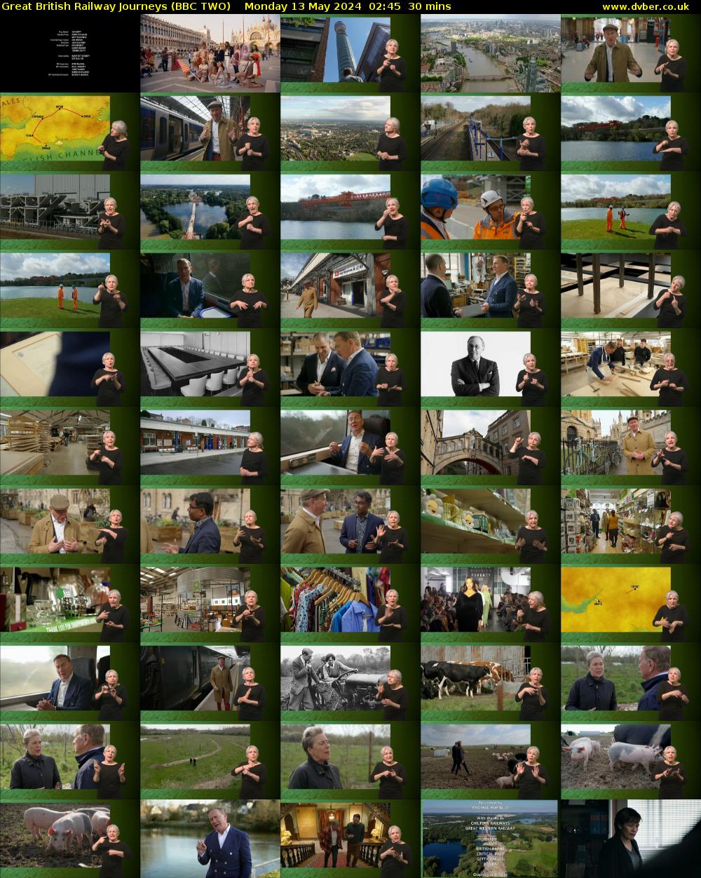 Great British Railway Journeys (BBC TWO) Monday 13 May 2024 02:45 - 03:15