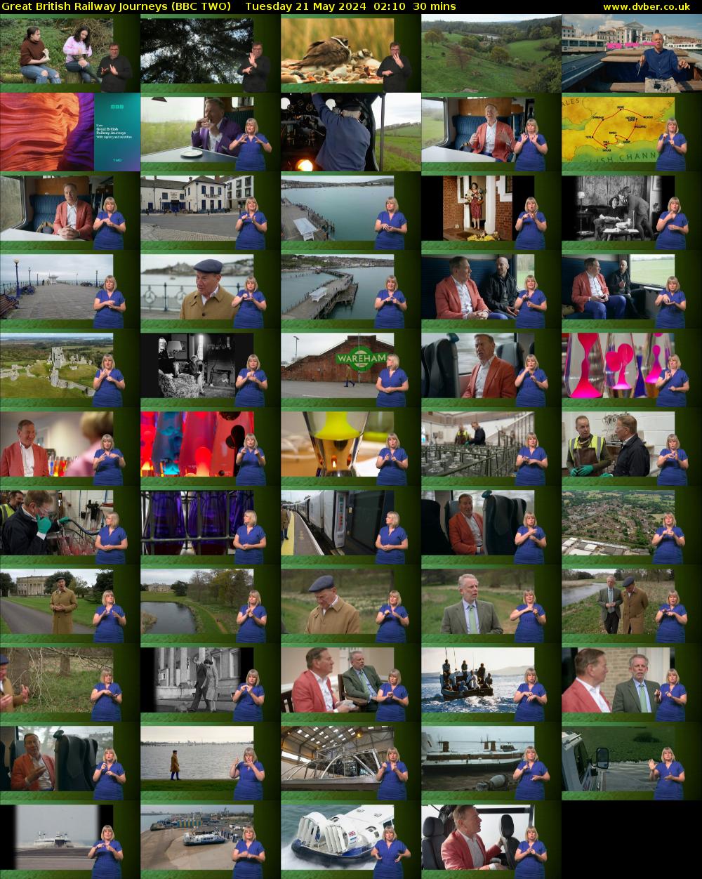 Great British Railway Journeys (BBC TWO) Tuesday 21 May 2024 02:10 - 02:40