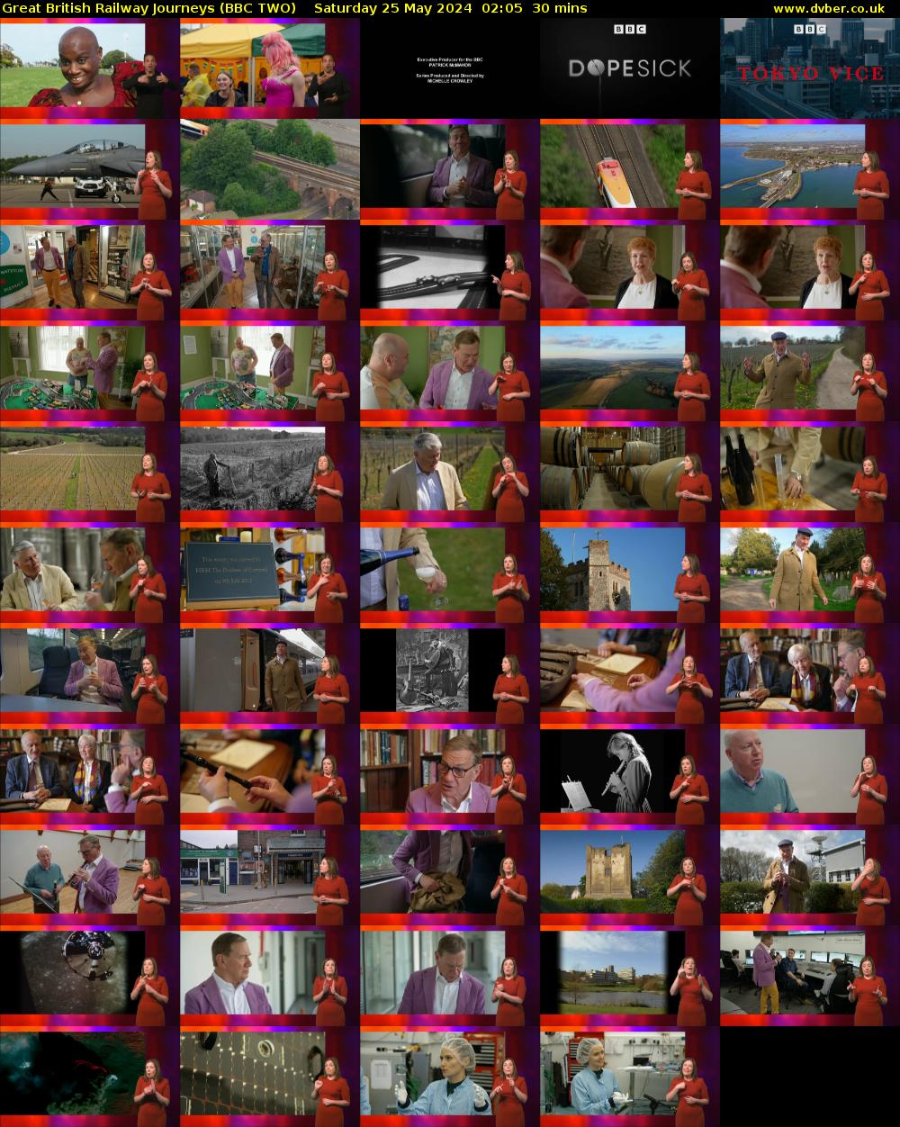 Great British Railway Journeys (BBC TWO) Saturday 25 May 2024 02:05 - 02:35