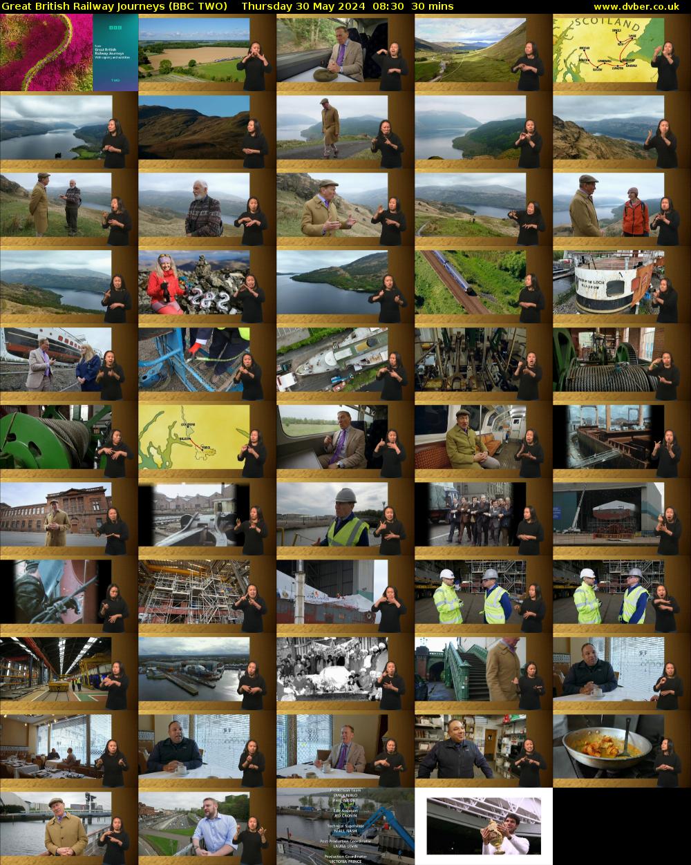 Great British Railway Journeys (BBC TWO) Thursday 30 May 2024 08:30 - 09:00