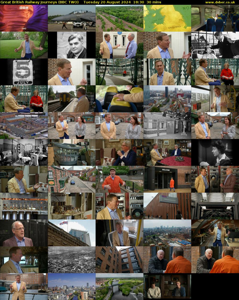 Great British Railway Journeys (BBC TWO) Tuesday 20 August 2024 18:30 - 19:00
