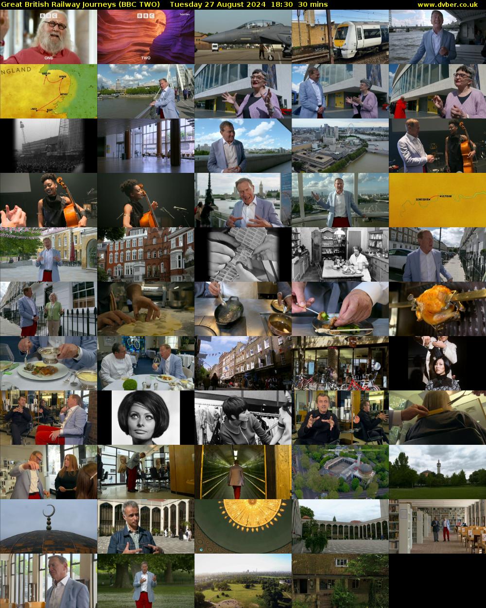 Great British Railway Journeys (BBC TWO) Tuesday 27 August 2024 18:30 - 19:00