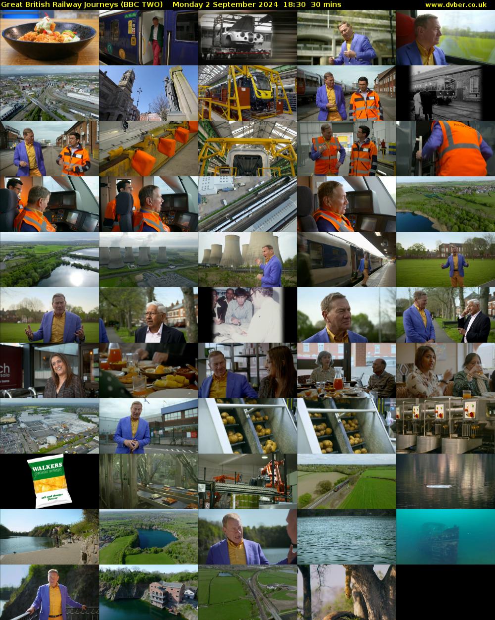 Great British Railway Journeys (BBC TWO) Monday 2 September 2024 18:30 - 19:00