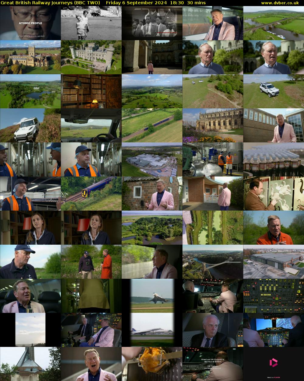 Great British Railway Journeys (BBC TWO) Friday 6 September 2024 18:30 - 19:00