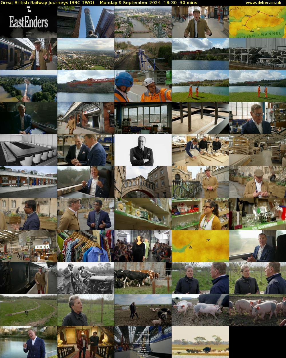 Great British Railway Journeys (BBC TWO) Monday 9 September 2024 18:30 - 19:00
