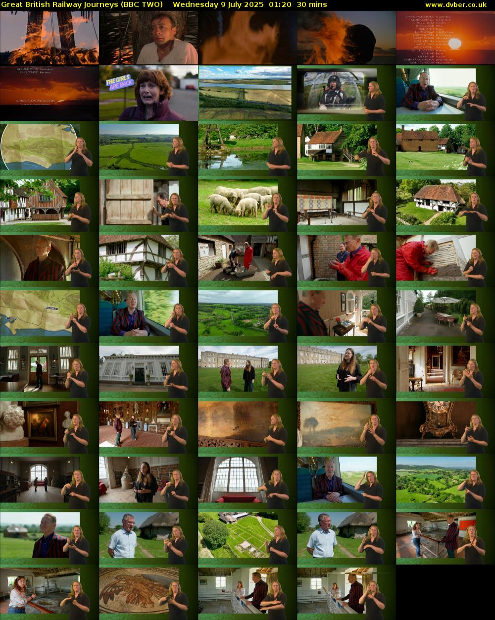 Great British Railway Journeys (BBC TWO) Wednesday 9 July 2025 01:20 - 01:50