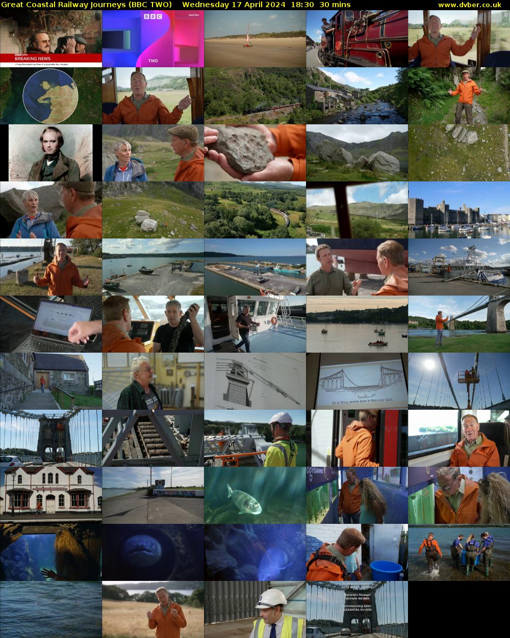 Great Coastal Railway Journeys (BBC TWO) Wednesday 17 April 2024 18:30 - 19:00