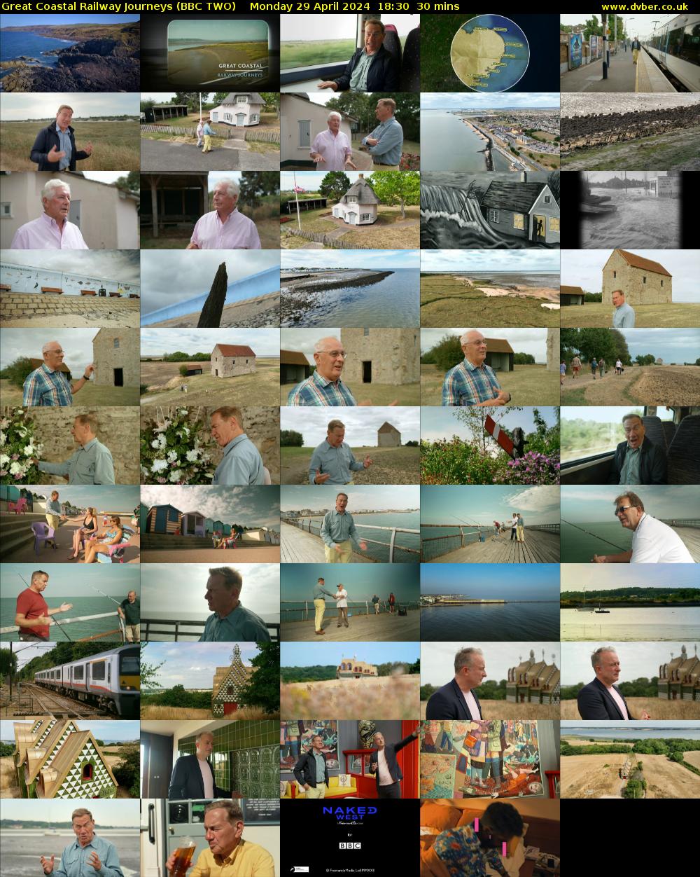 Great Coastal Railway Journeys (BBC TWO) Monday 29 April 2024 18:30 - 19:00