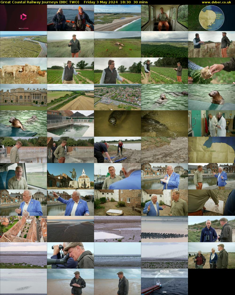 Great Coastal Railway Journeys (BBC TWO) Friday 3 May 2024 18:30 - 19:00
