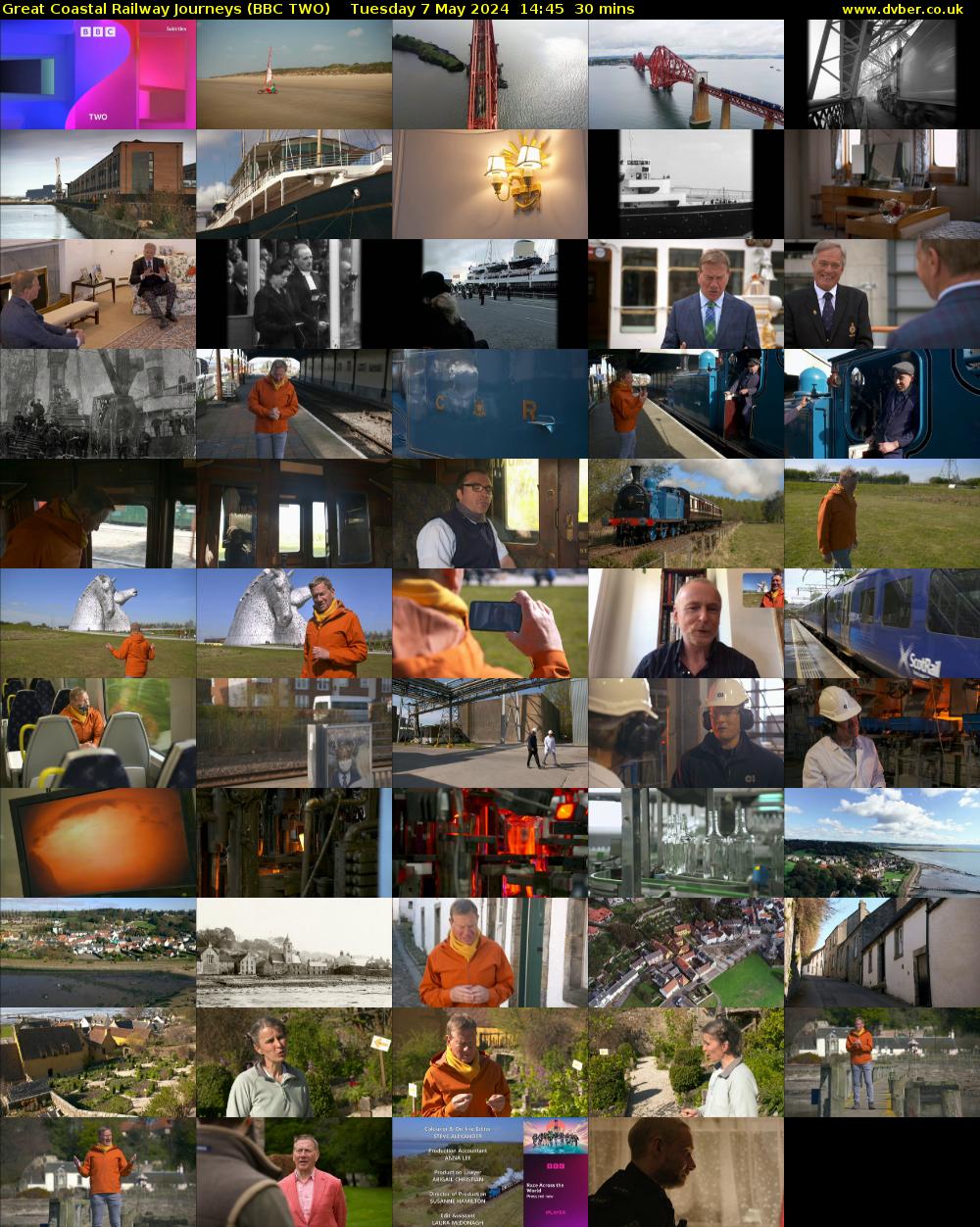 Great Coastal Railway Journeys (BBC TWO) Tuesday 7 May 2024 14:45 - 15:15