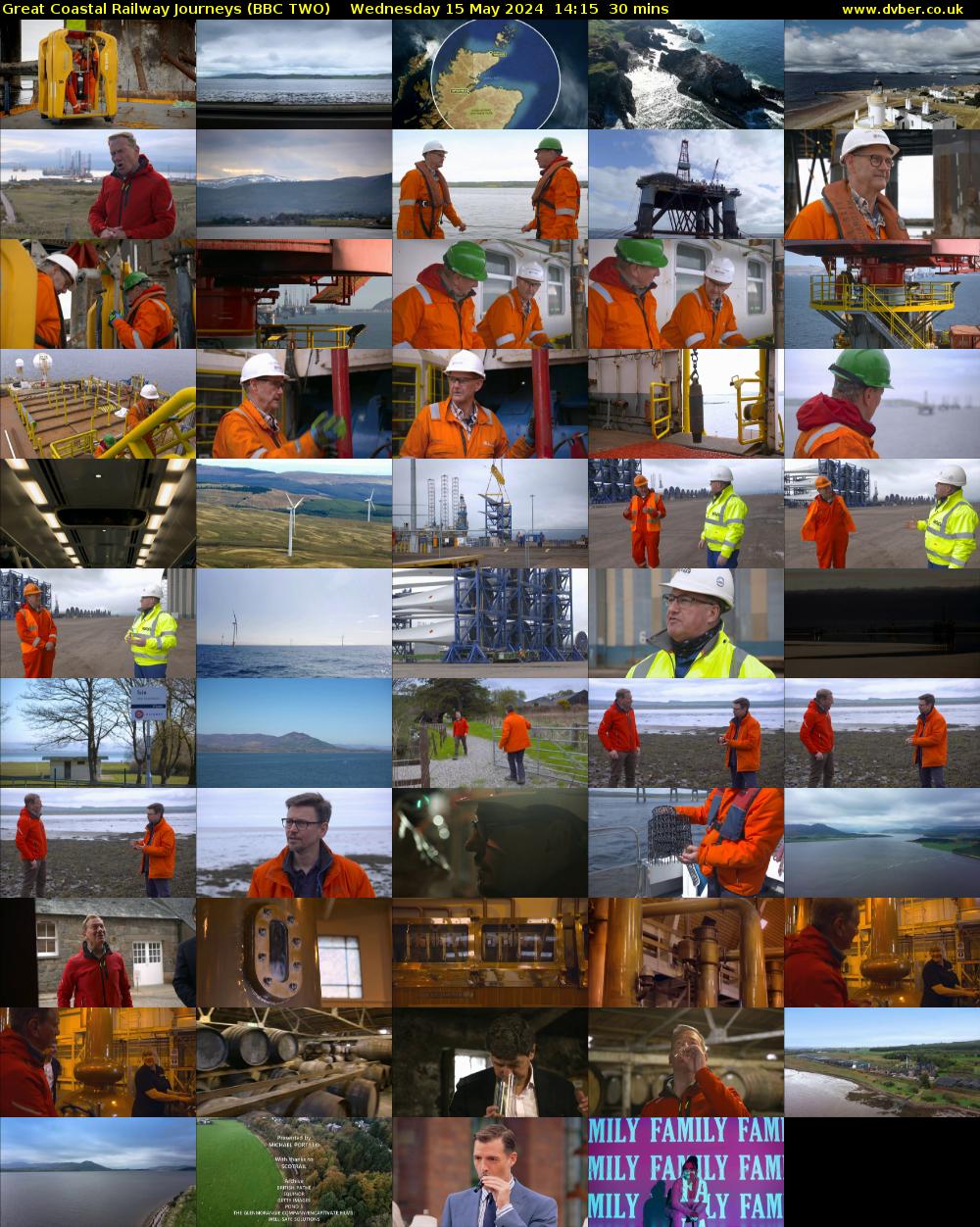Great Coastal Railway Journeys (BBC TWO) Wednesday 15 May 2024 14:15 - 14:45