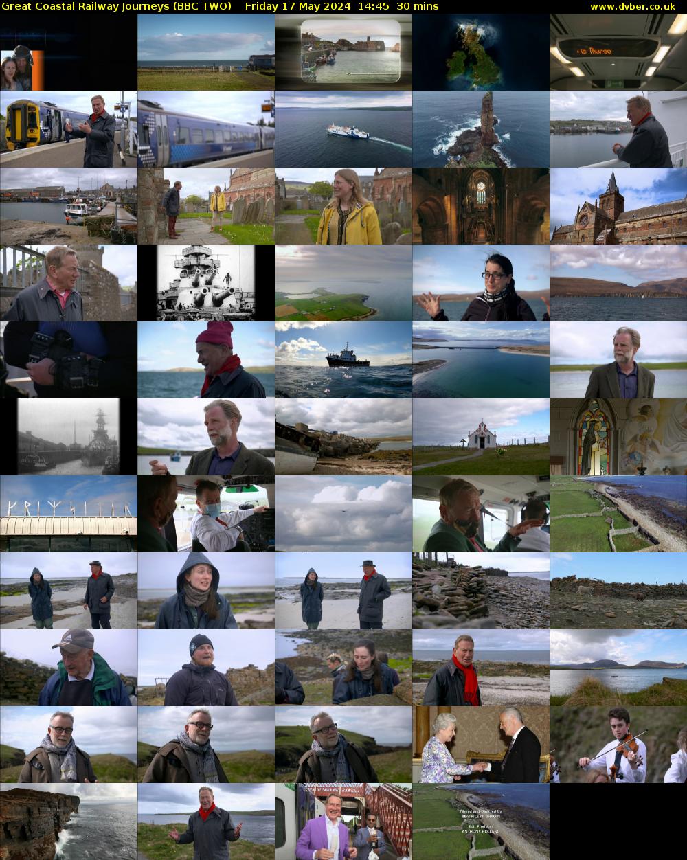 Great Coastal Railway Journeys (BBC TWO) Friday 17 May 2024 14:45 - 15:15